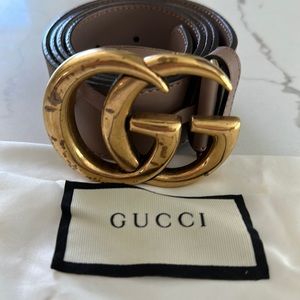 Large Blush Gucci Marmont Belt
